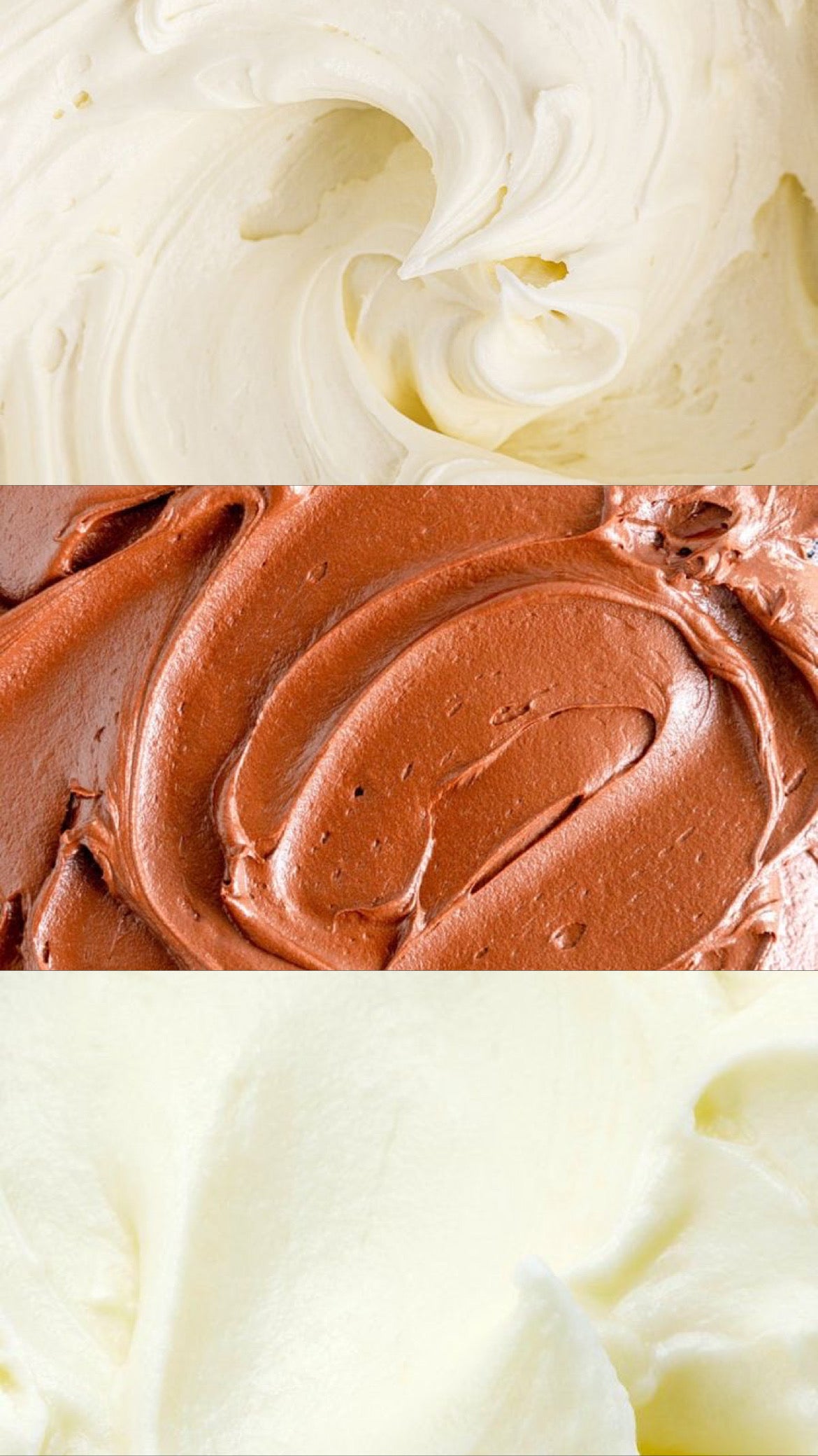 Tres Recetas de Buttercream (Vanilla/Chocolate/CreamCheese)